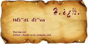 Hódi Éva névjegykártya