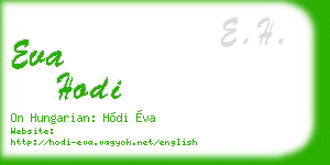 eva hodi business card